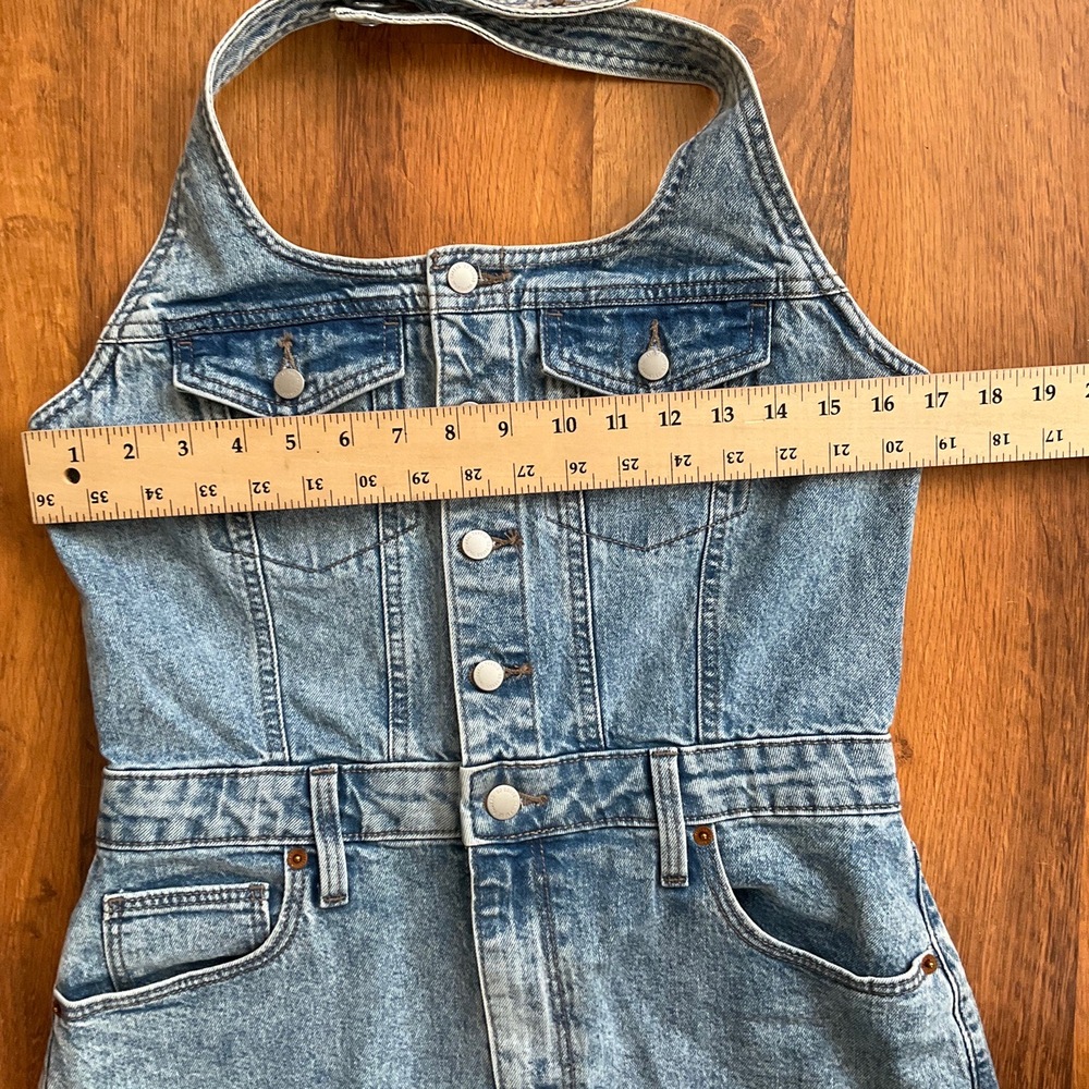 Universal Thread Blue Button Front Sleeveless Fro… - image 5